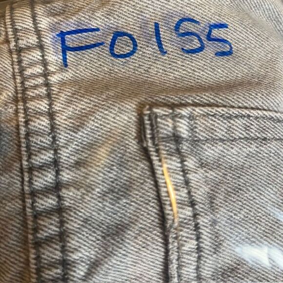 Nasty Gal Light Wash Black Denim Relaxed with Tapered Leg Women's Jeans Size 10 - Picture 11 of 11